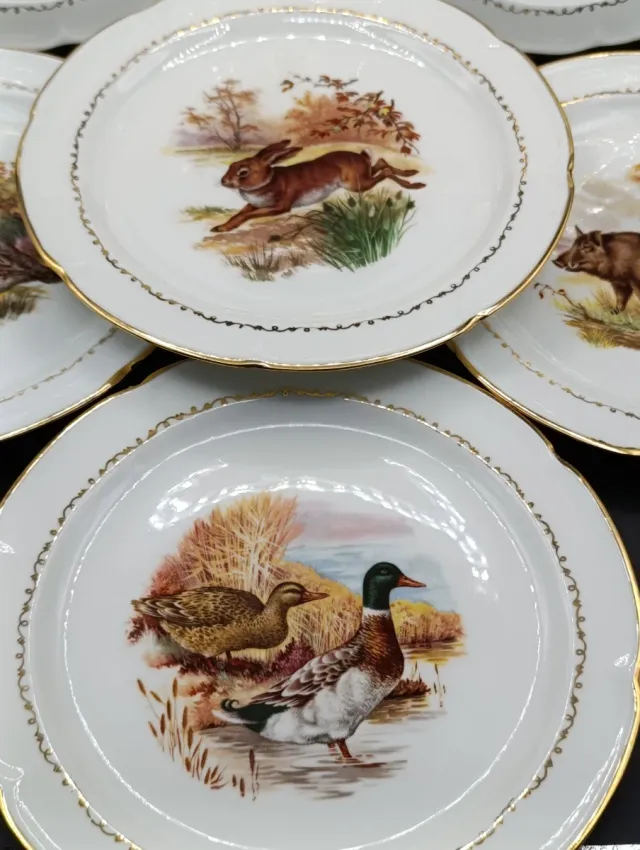 Set platos porcelana francesa de Vierzon