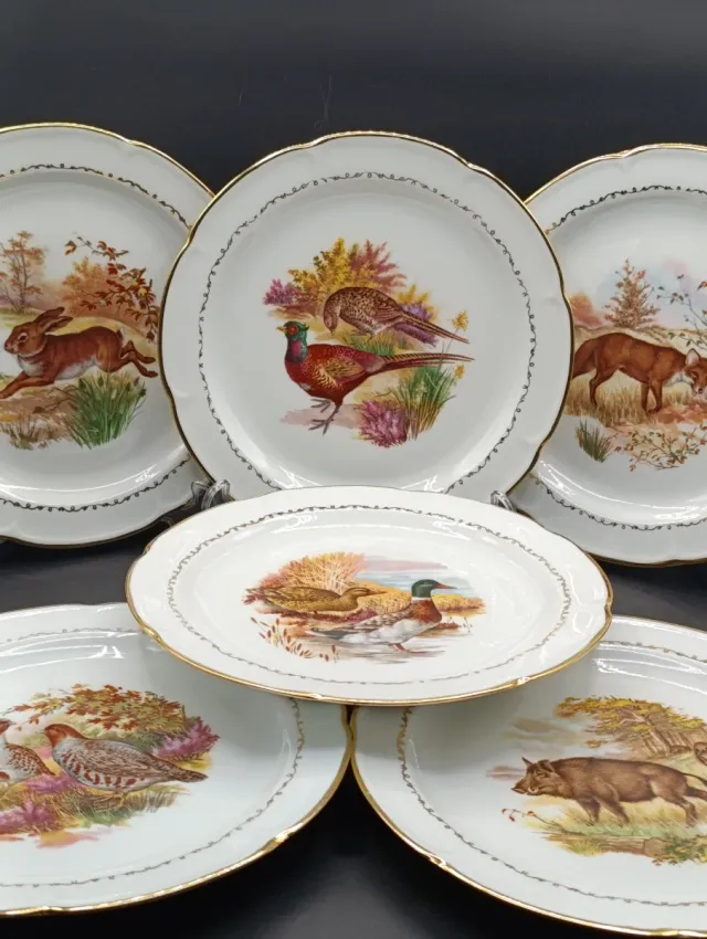 Set platos porcelana francesa de Vierzon