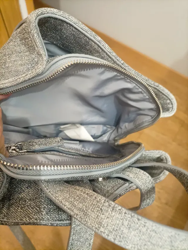 Mochila Desigual Gris Tejida