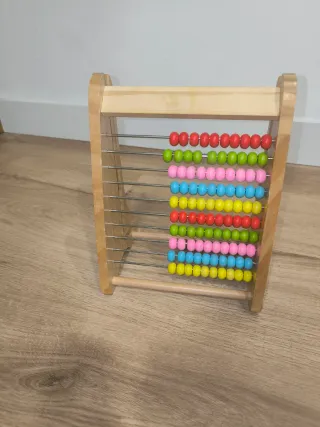 Ábaco de madera para aprender a contar