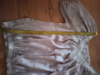 Blusa S/M Beige Manga Corta Mujer