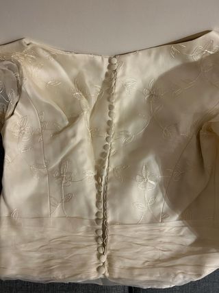 Parte de arriba vestido beige/blanco