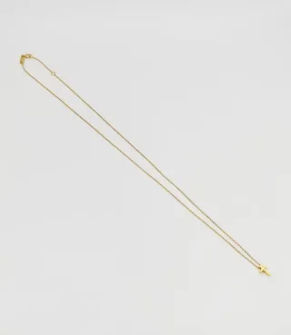 Gargantilla de oro 18k con colgante de cruz.