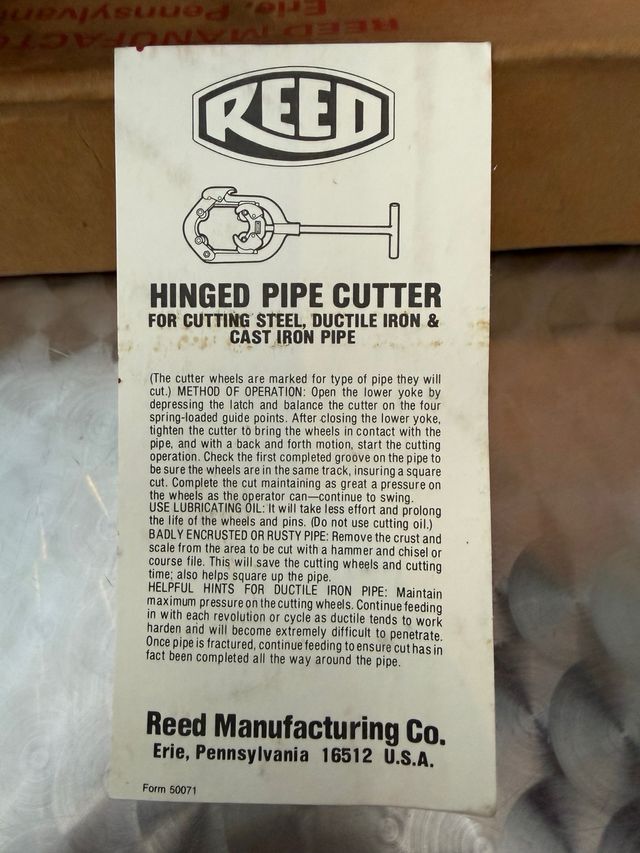 Tagliatubi professionale REED H-4