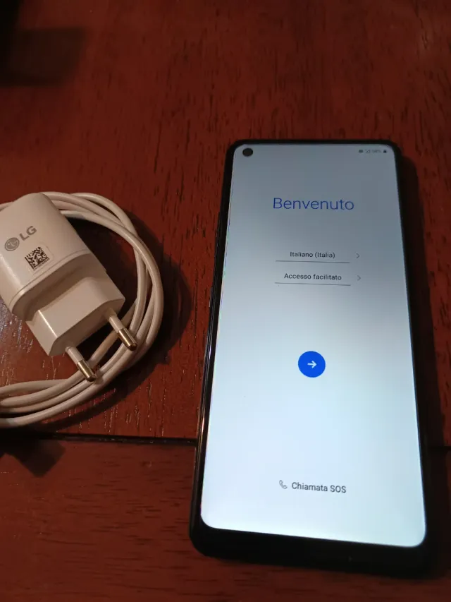 LG K51S Grigio con Caricabatterie