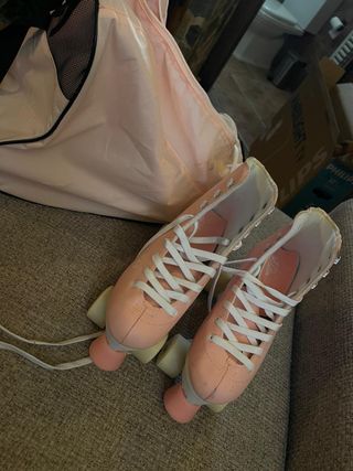 Patines Roller Artístico Quad Rosas