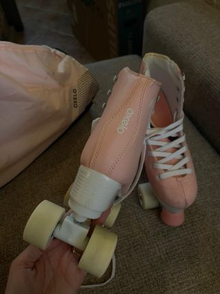 Patines Roller Artístico Quad Rosas