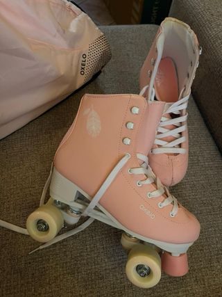 Patines Roller Artístico Quad Rosas