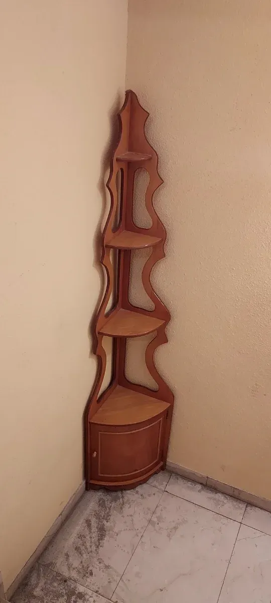 Mobile angolare vintage in legno massello