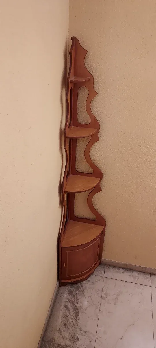 Mobile angolare vintage in legno massello