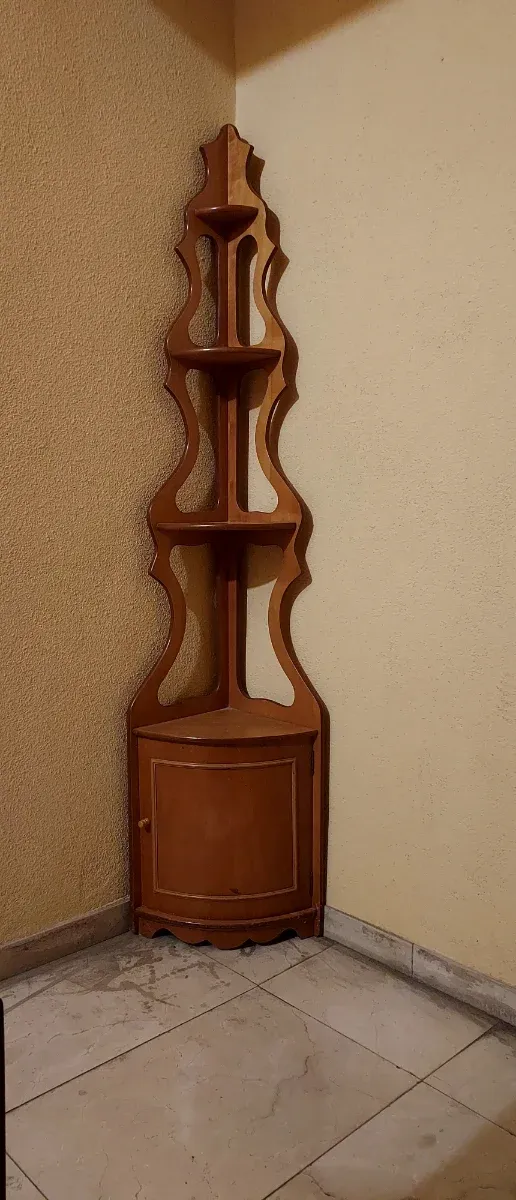 Mobile angolare vintage in legno massello