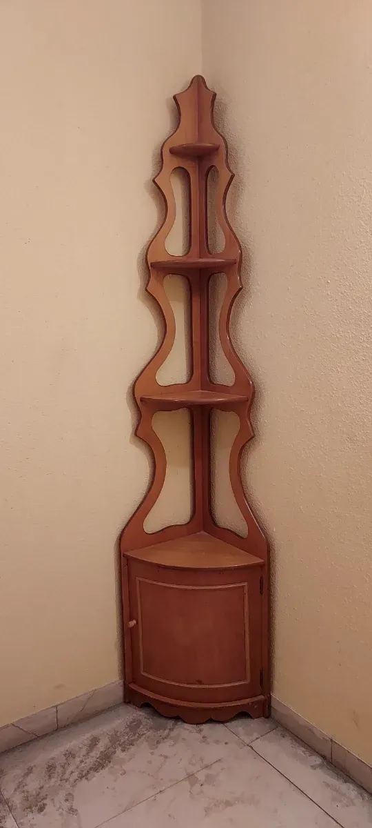 Mobile angolare vintage in legno massello