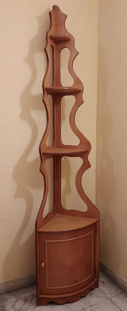 Mobile angolare vintage in legno massello