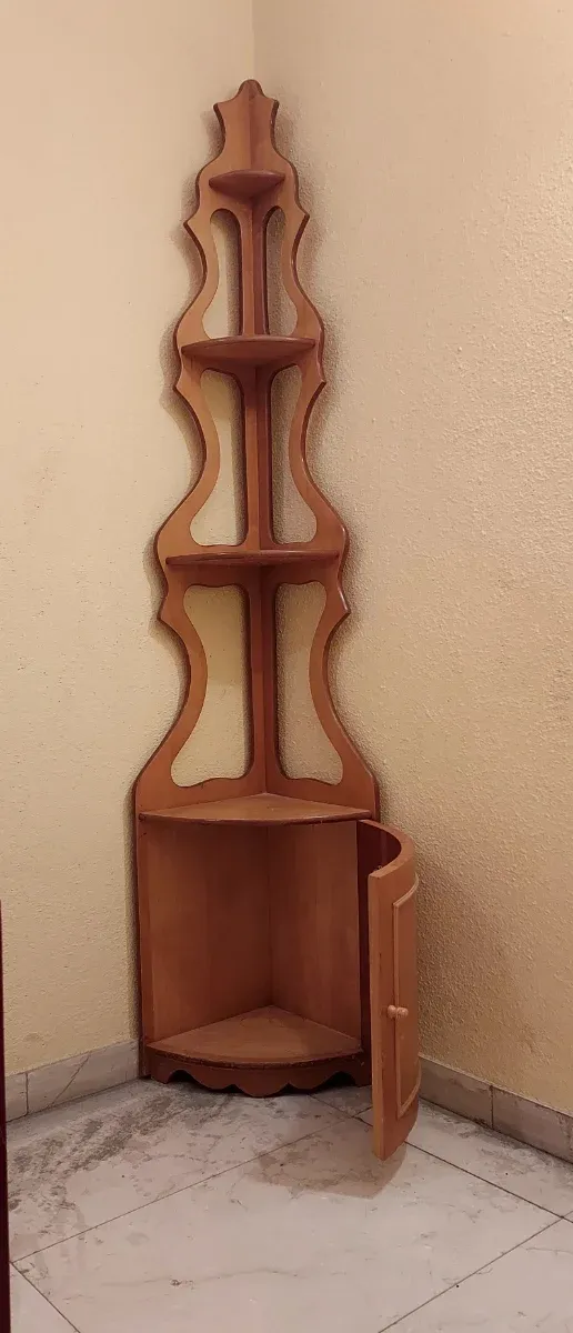 Mobile angolare vintage in legno massello