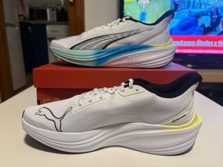Zapatillas Puma Darter Pro Blancas y Azules