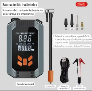 Arrancador Compresor Portátil Multifunción