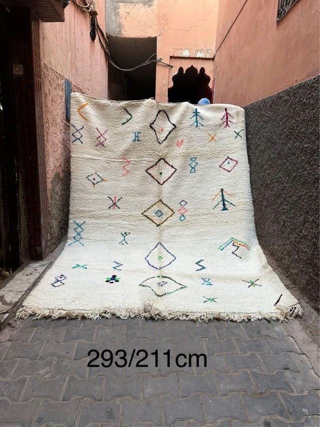 Alfombra Bereber Azilal Lana Multicolor