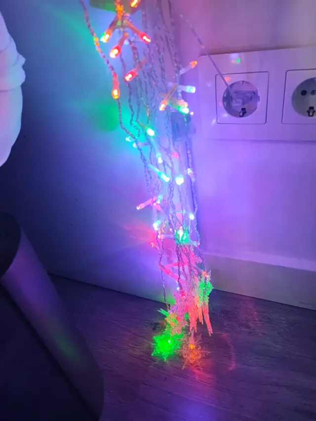 Luces LED Copos Nieve Extensibles