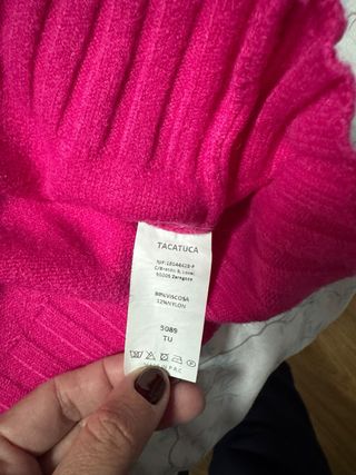 Jersey Taca Tuca cuello alto rosa talla única