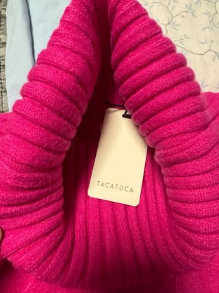 Jersey Taca Tuca cuello alto rosa talla única