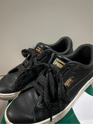 Scarpe Puma Basket nere e oro
