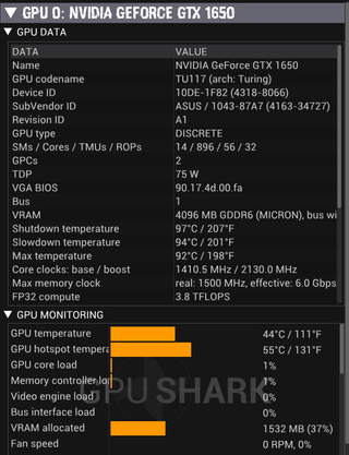 Tarjeta Gráfica Asus GTX 1650 OC 4GB GDDR6