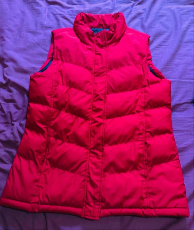 Chaleco acolchado mujer rojo