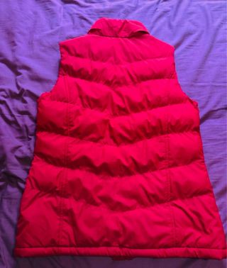Chaleco acolchado mujer rojo