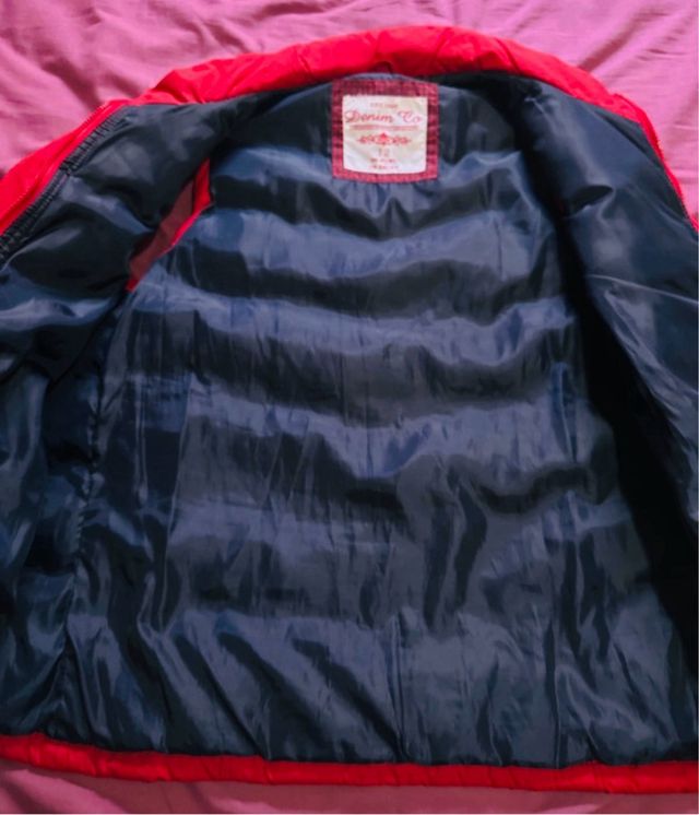 Chaleco acolchado mujer rojo