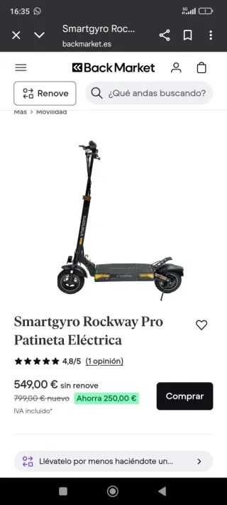 Patinete Eléctrico Smartgyro Rockway Pro