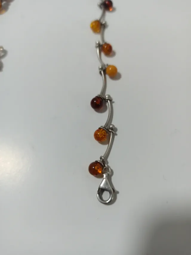 Set di Gioielli in Argento 925 e Ambra