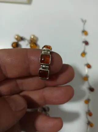 Conjunto de Joyas Plata 925  y Ámbar