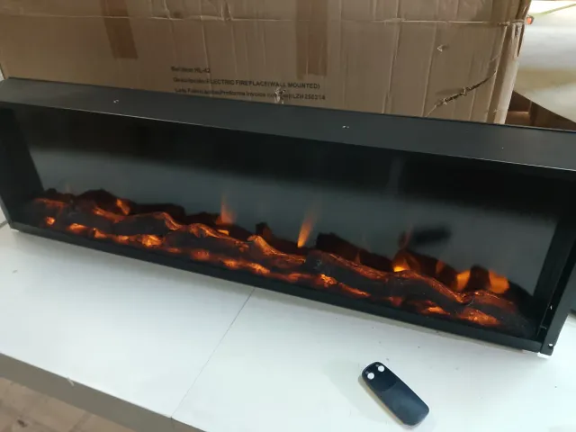 Camino Elettrico Incassato Nero