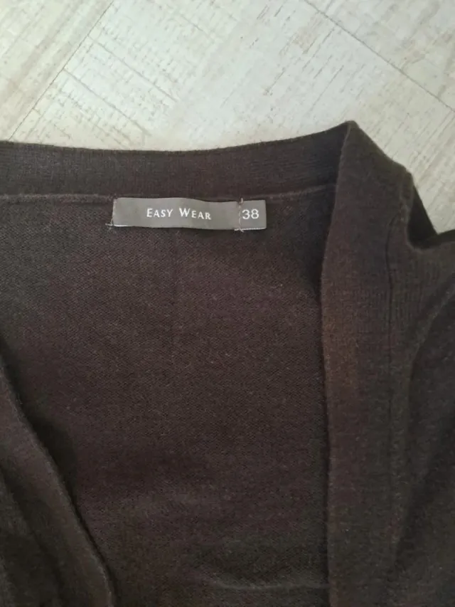 Cárdigan largo marrón