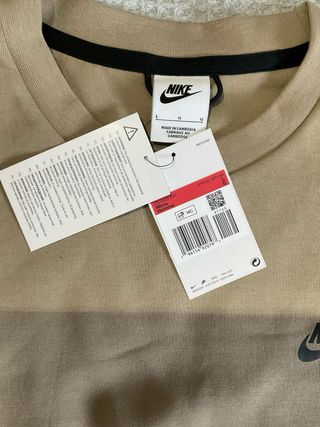 Sudadera Nike Tech sin capucha beige