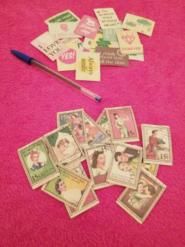 45 Adesivi con Frasi, Vintage e Fiori