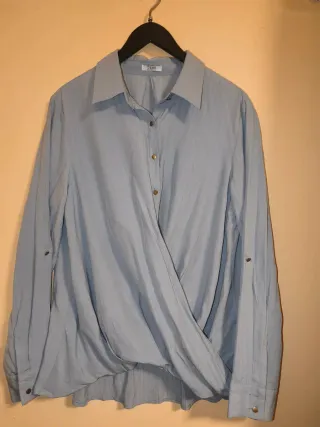 Blusa TESE cruzada talla única azul