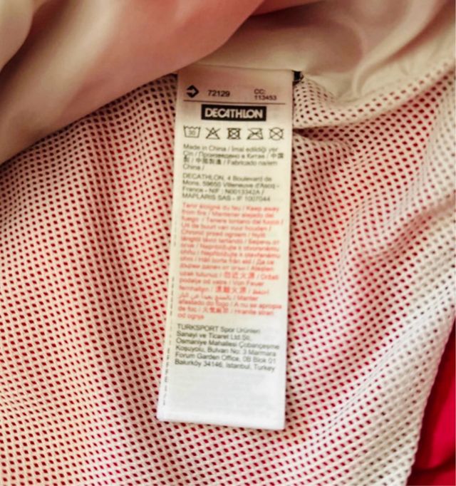 Chaqueta impermeable mujer Quechua roja