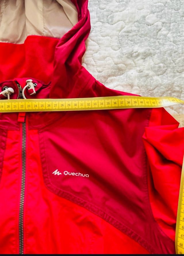 Chaqueta impermeable mujer Quechua roja