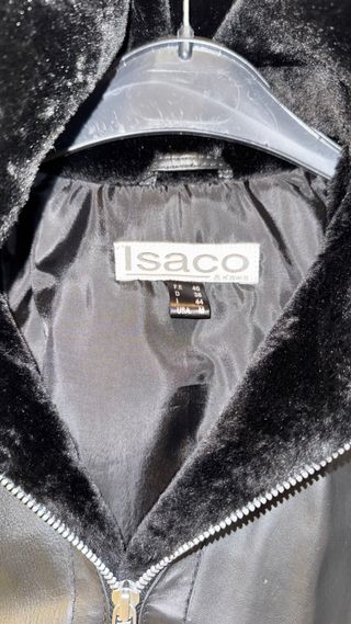 Cazadora de cuero Isaco negra