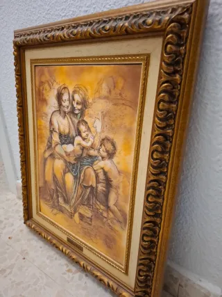 Cuadro La Virgen y Santa Ana de Da Vinci