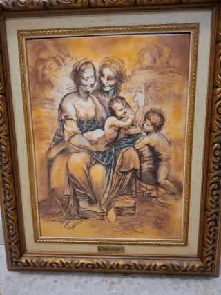 Cuadro La Virgen y Santa Ana de Da Vinci