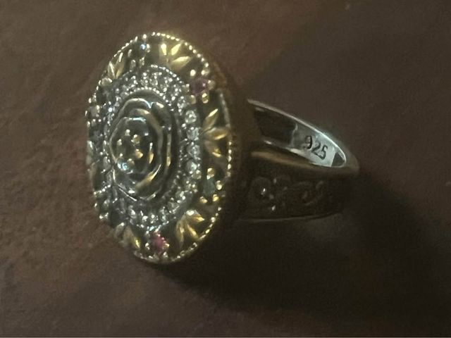 Anello vintage argento 925 floreale