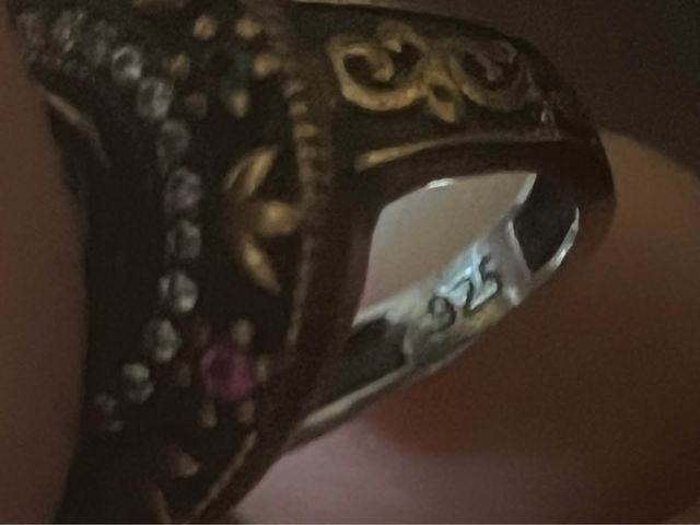 Anello vintage argento 925 floreale