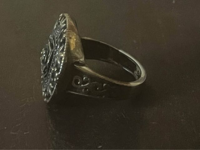 Anello vintage argento 925 floreale