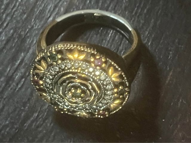 Anello vintage argento 925 floreale