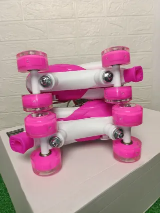 Patines infantiles rosas con luces