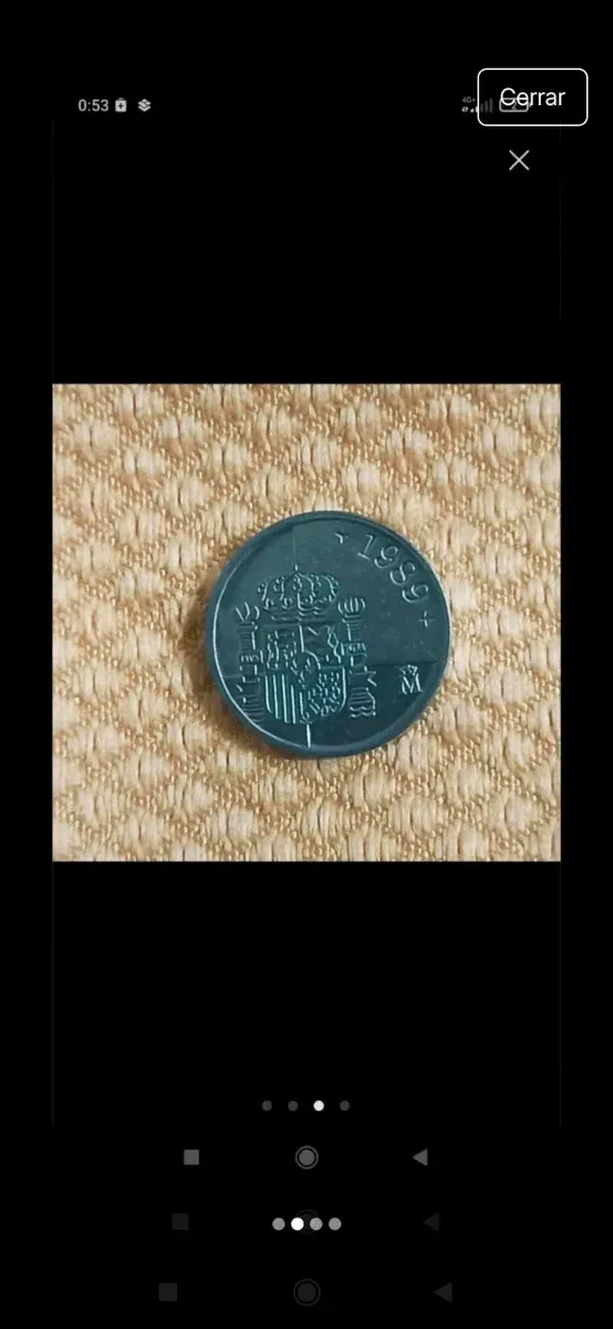 Lote 5 monedas 1 pta Juan Carlos I -1989