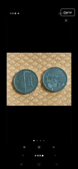 Lote 5 monedas 1 pta Juan Carlos I -1989