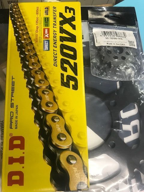 kit de transmision oro did zotes z2 2021 125 cc
